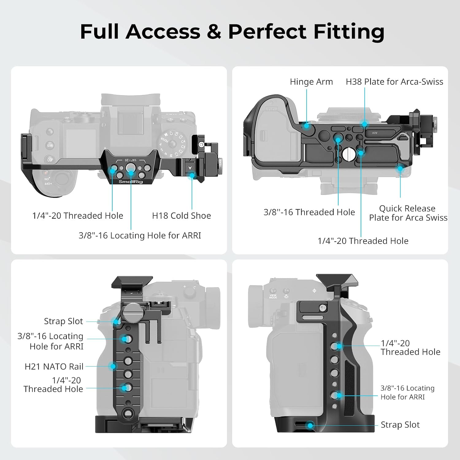 Detalle 2 de SMALLRIG X-H2/X-H2S Kamera-Komplettkäfig
