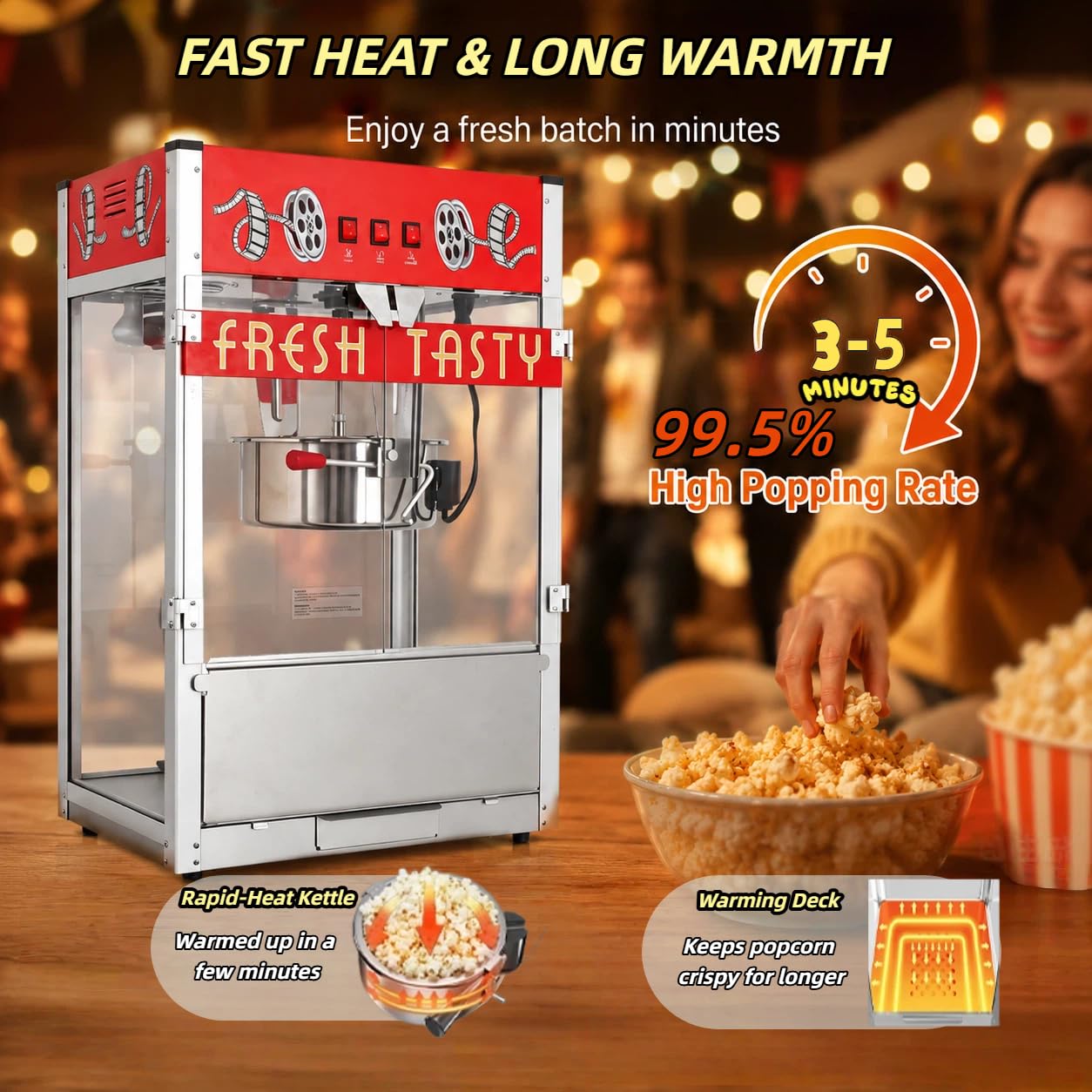 Detalle de Countertop Popcorn Machine, 40 oz