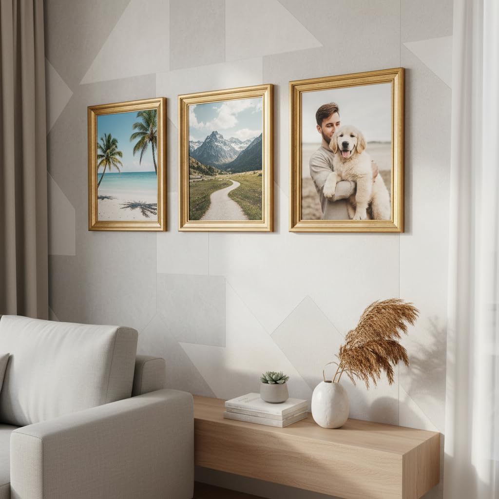 Thumbnail 5 de Cadre photo Victor Goya doré style vintage en 15x21 cm (A5)