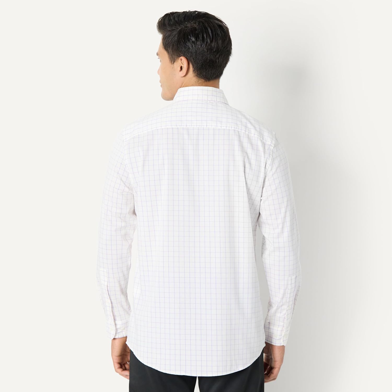 Detalle de Amazon Essentials Men's Regular Fit Long Sleeve Wrinkle Resistant Stretch Dress Shirt