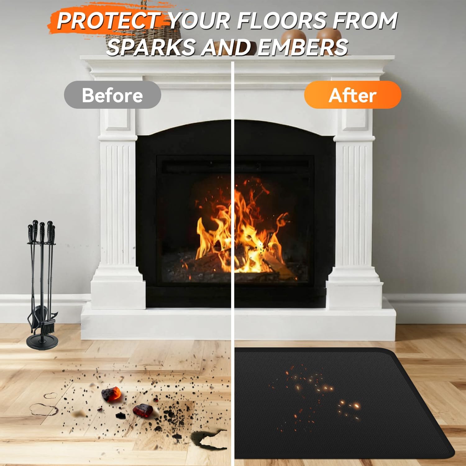Thumbnail 2 de Rumlick Fireplace Mat 25 x 39 in.
