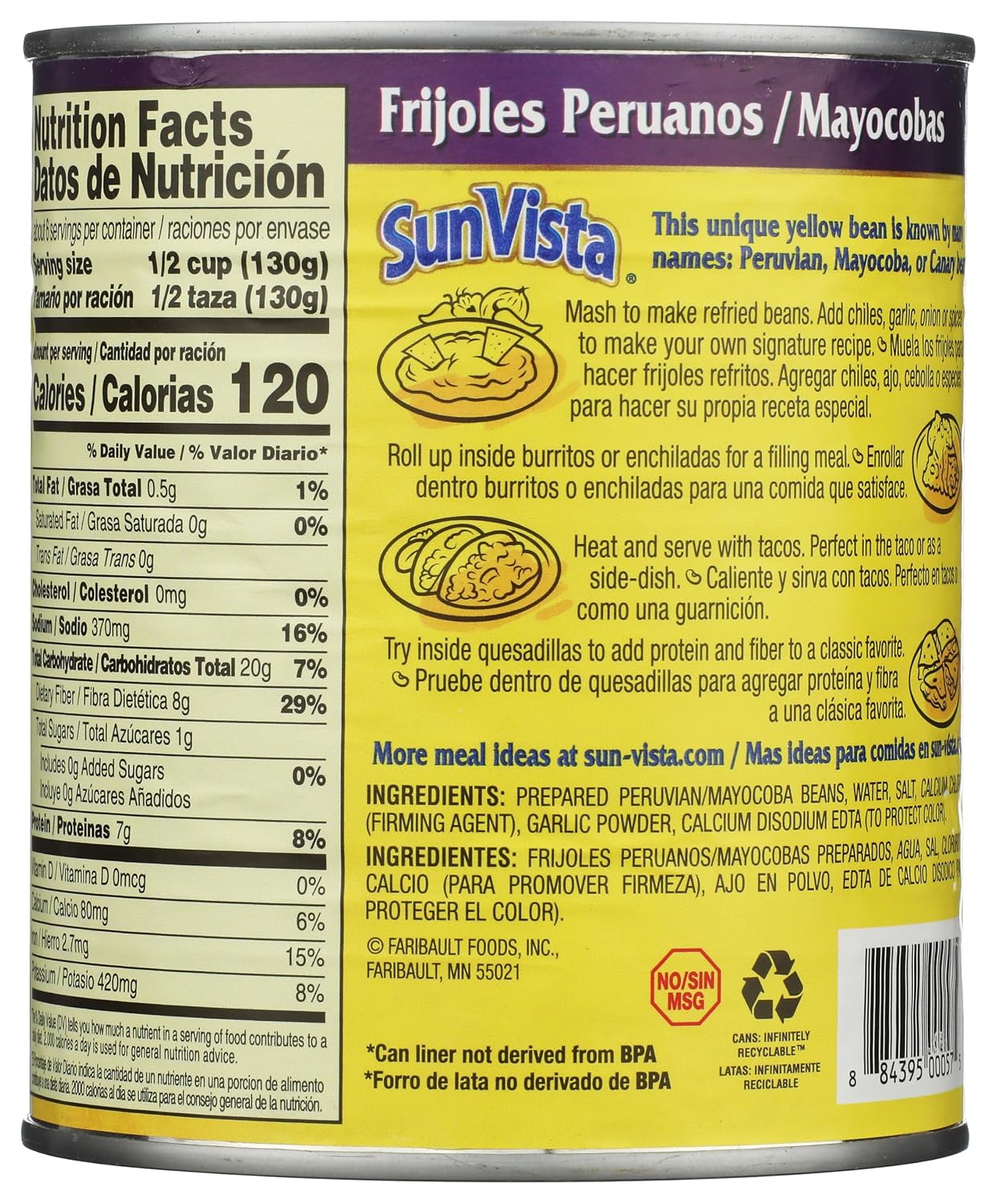 Detalle 2 de SunVista Mayocoba Beans, 29 Ounce Package
