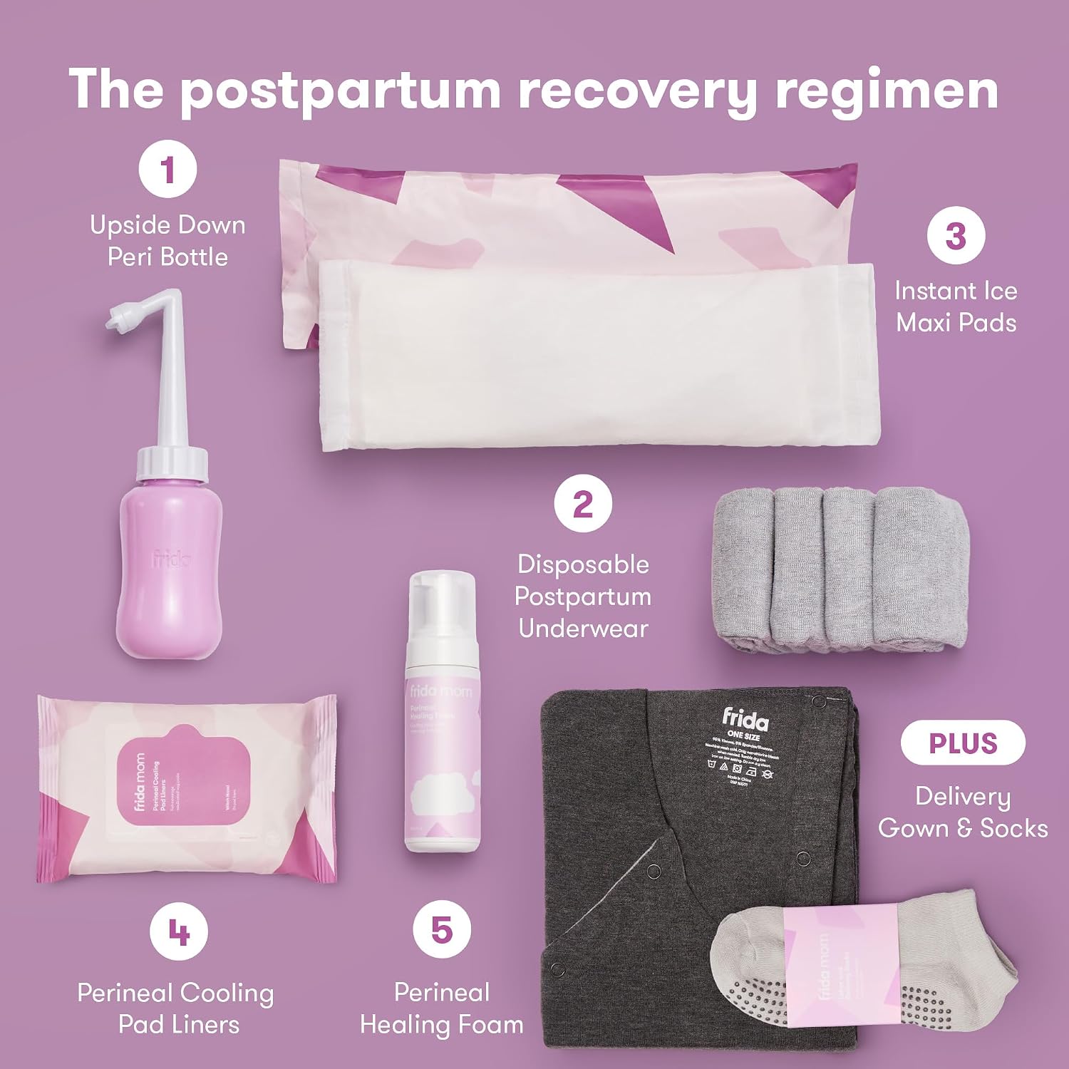 Detalle de Frida Mom 15pc Labor & Postpartum Kit Gift Set: Essential Prep for Labor, Delivery, and Recovery