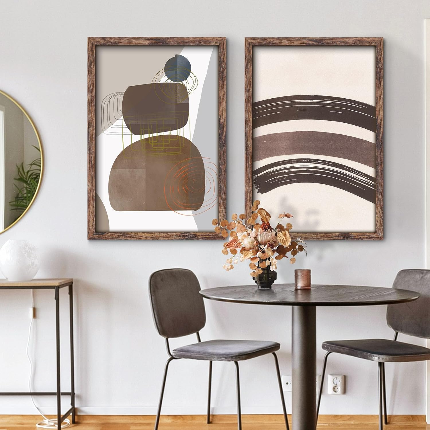 Detalle de Fisnish 24x36 Poster Frame Brown (1 Pack)