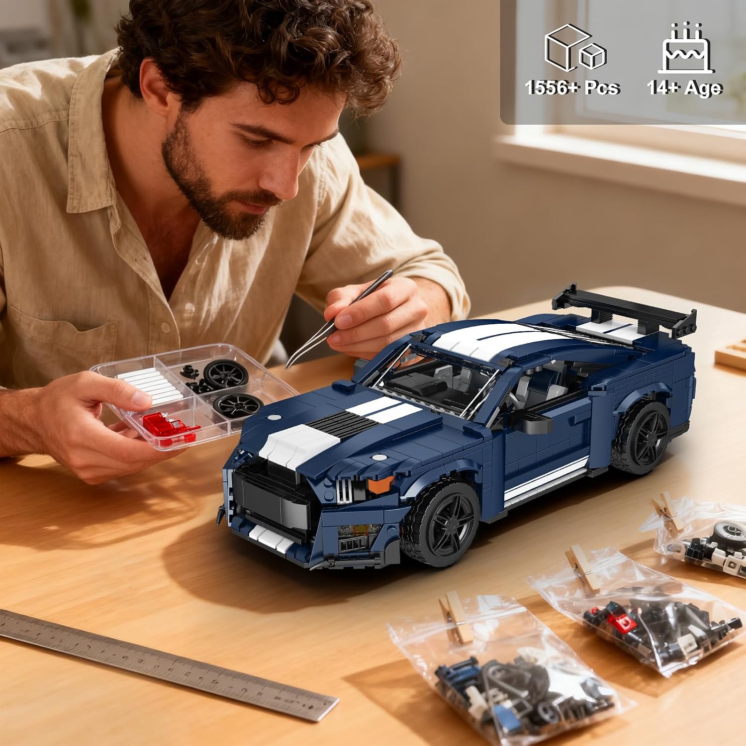Thumbnail 5 de Mould King 10208 Supercar Building Block Model (1556 Pieces) – Static Version