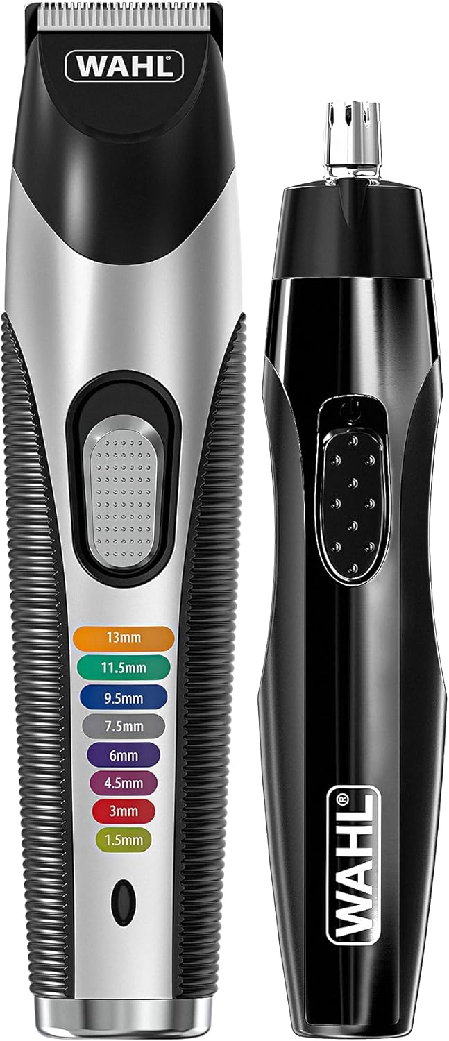 Detalle 2 de Wahl Colour Trim Dual Grooming Kit – Rechargeable Beard Trimmer with 8 Colour-Coded Combs