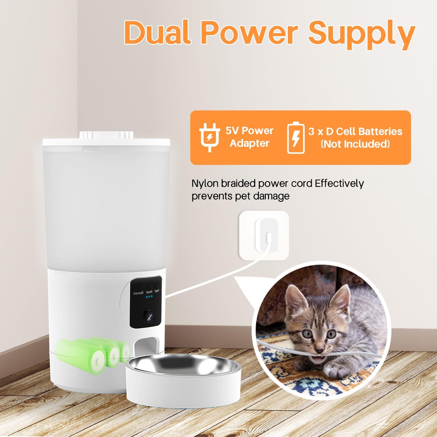 Detalle 2 de 6L Automatic Cat Feeder with 2K Camera