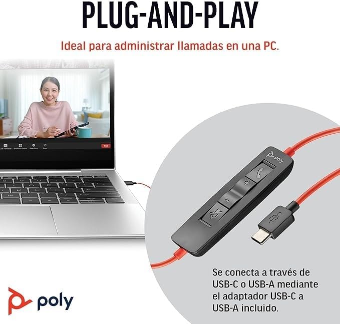 Thumbnail 4 de Auricular Poly Blackwire 3220 - Estéreo con micrófono