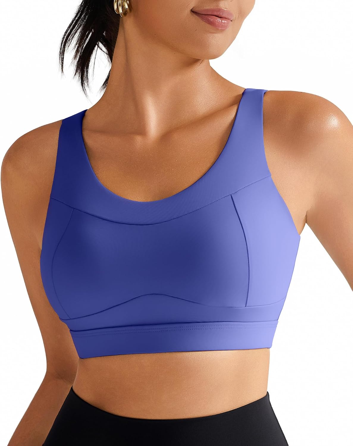 Detalle de RUNNING GIRL High Impact Sports Bra, Racerback Longline with Molded Cups