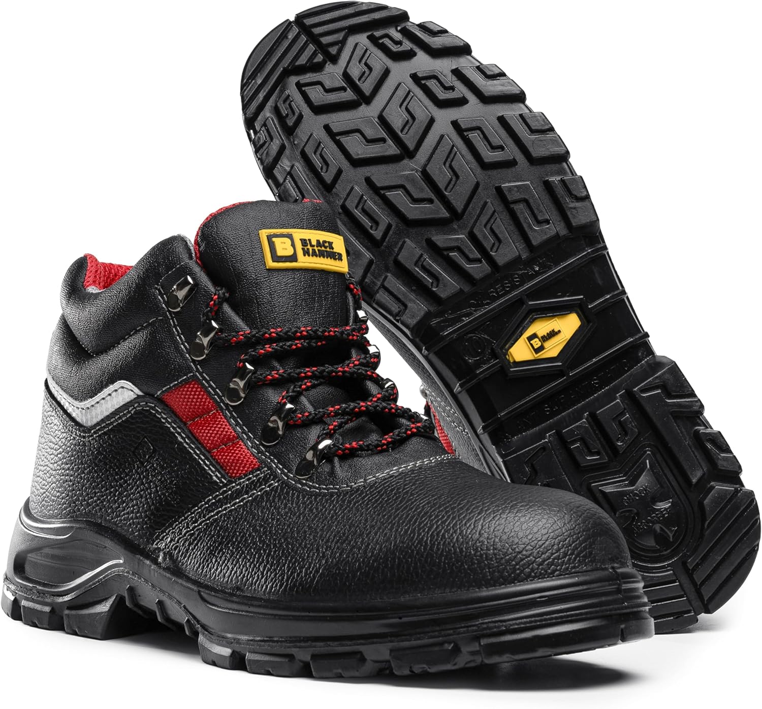 Thumbnail 6 de Black Hammer Mens Safety Boots Leather S3 SRC with Steel Toe Cap