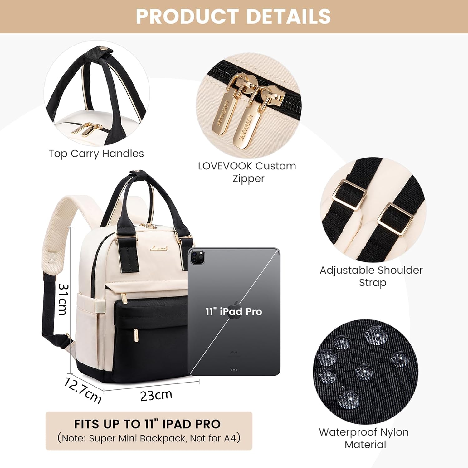 Thumbnail 4 de LOVEVOOK Small Fashion Backpack 23cm