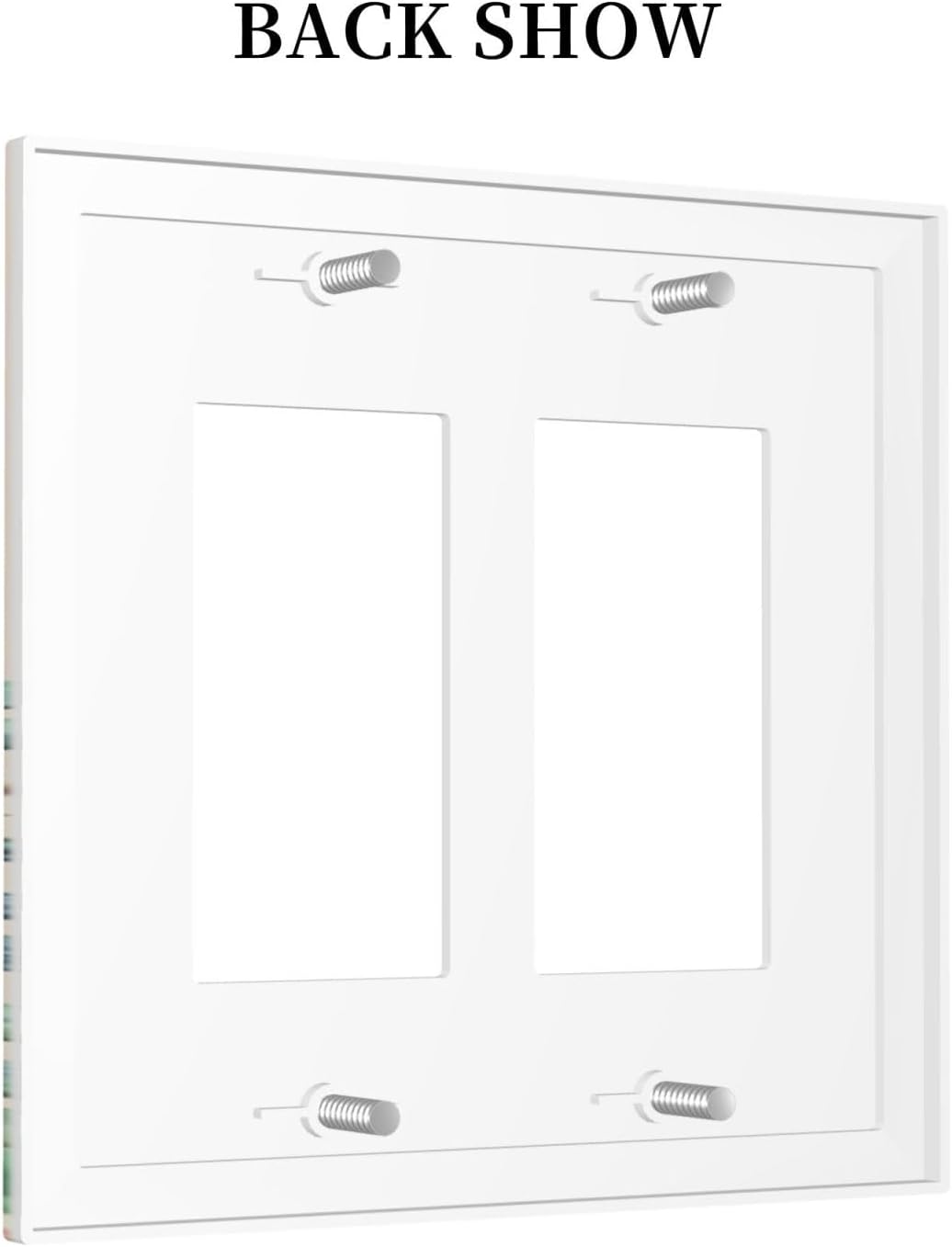 Detalle de 2-Gang Decorative Outlet Cover Plate