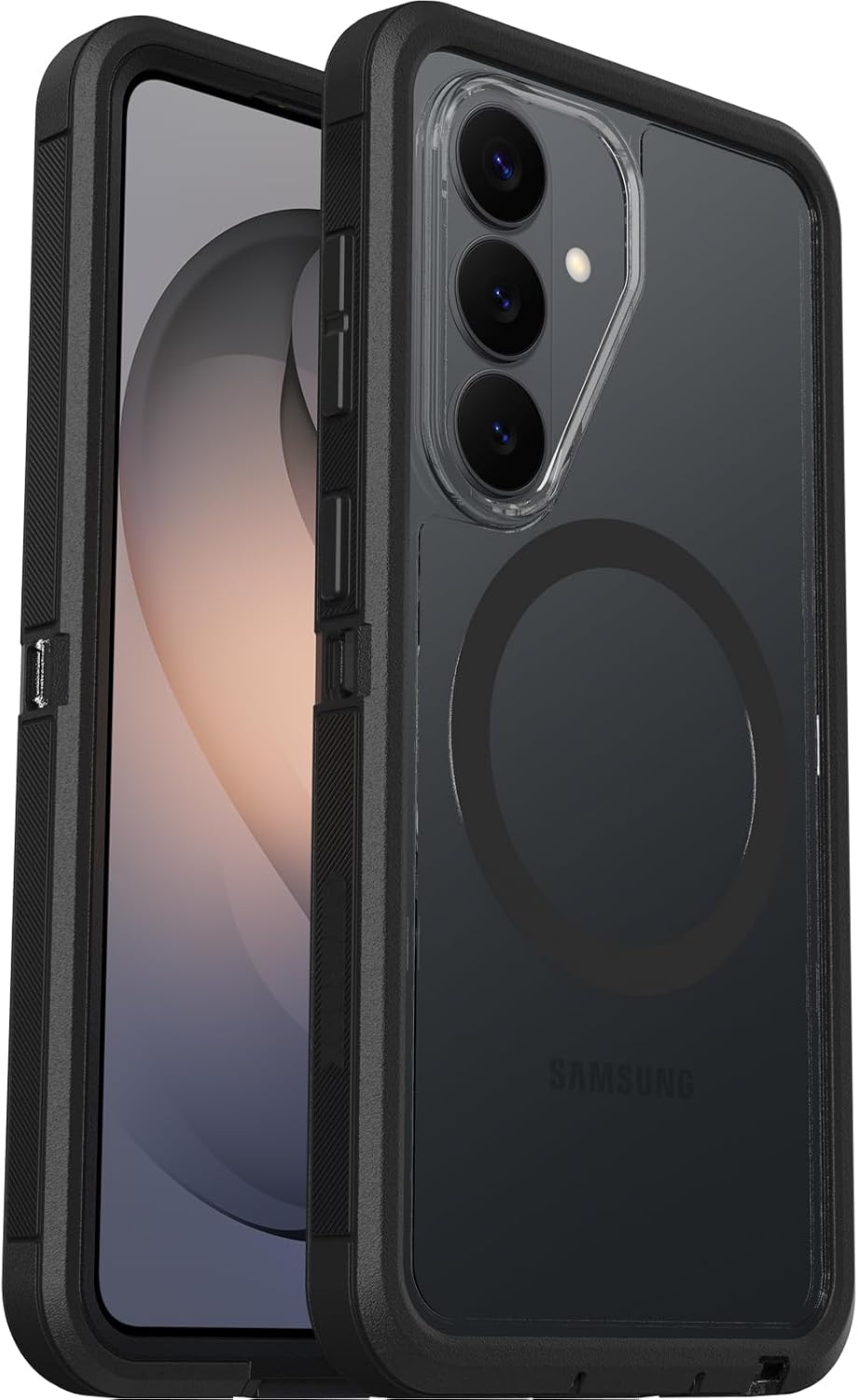 Detalle de OtterBox Defender Series Pro XT avec aimants pour Samsung Galaxy S26 – Transparent/Noir