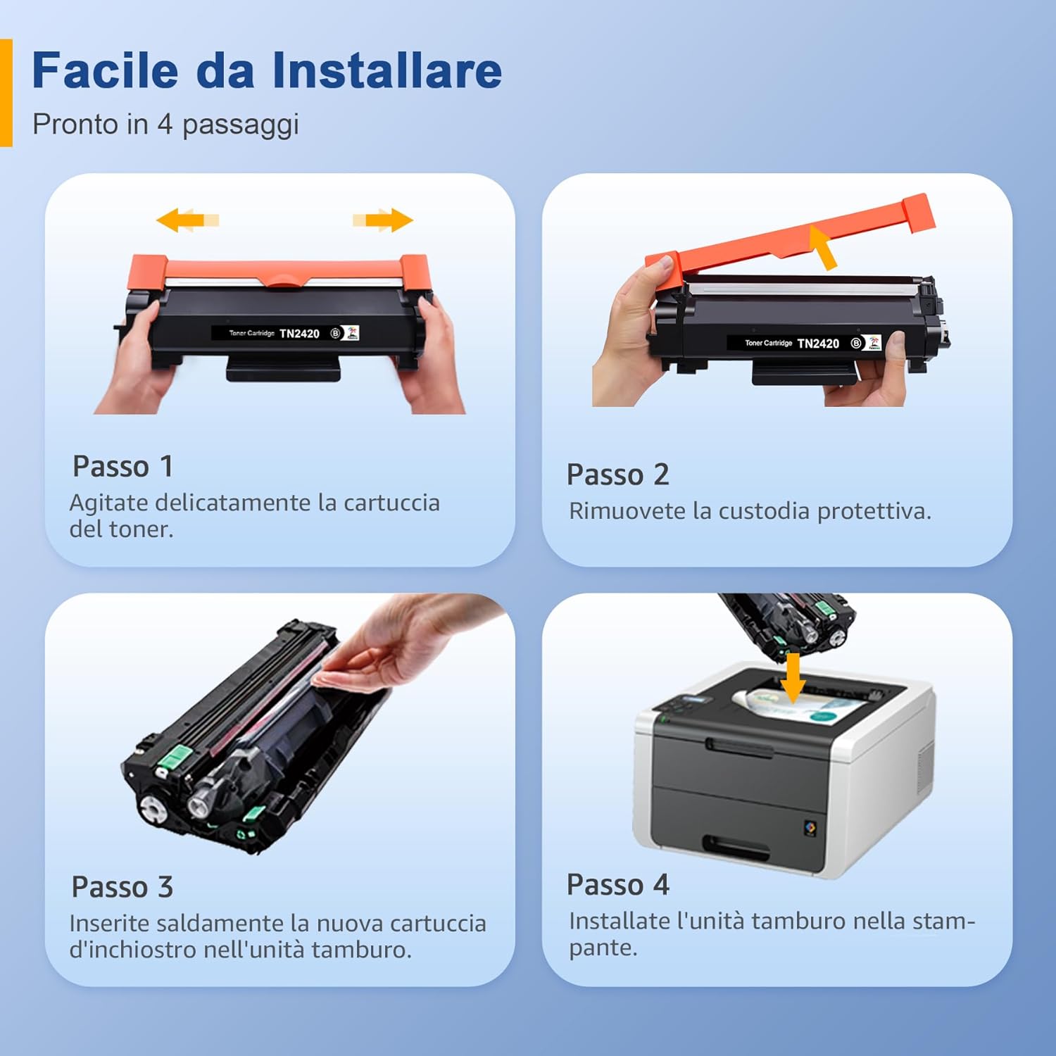 Thumbnail 5 de Palmtree TN2420 compatibile toner Brother (2 nero) per MFC, DCP e HL