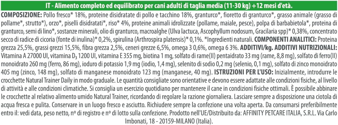 Detalle de Trainer Natural Cibo per Cani Medium Adult, Pollo – 3 Kg