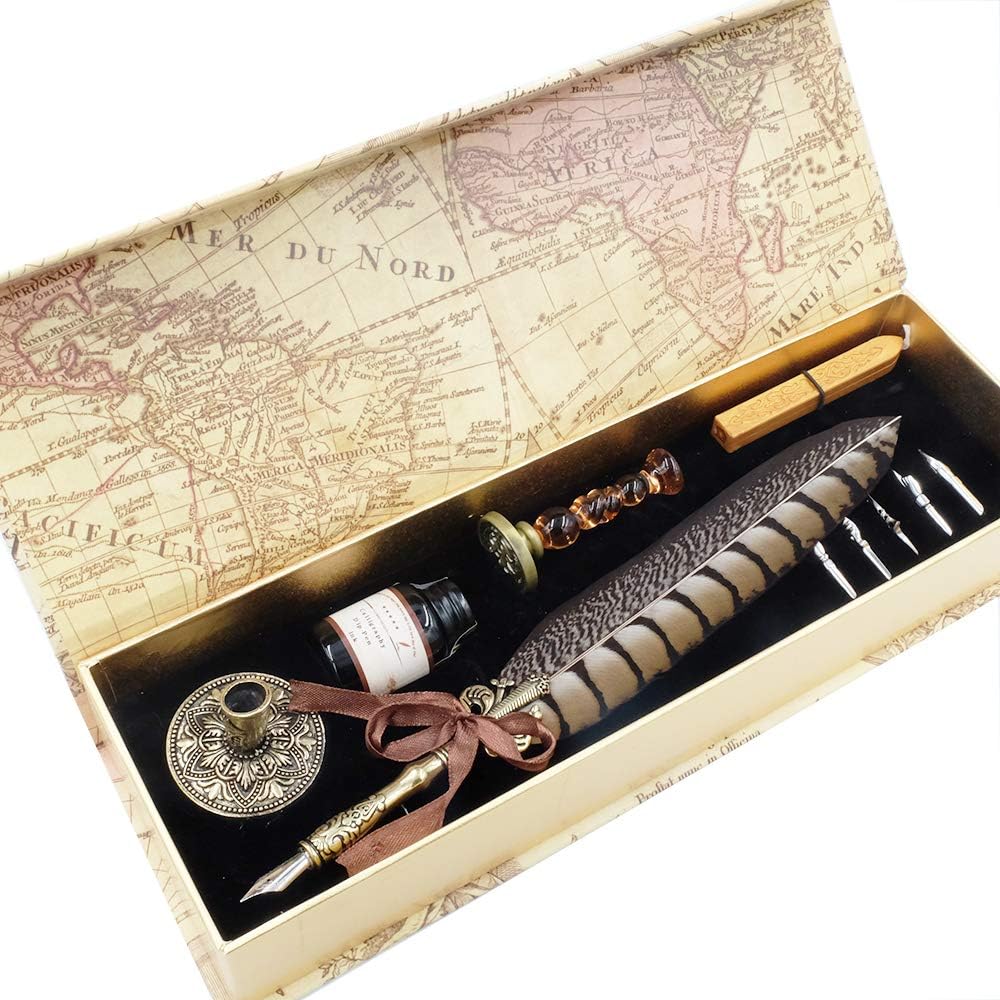 Detalle de GC QUILL Plumes de calligraphie pour stylo à encre (fountain dip pen) LL-66 – set avec 5 pointes de rechange