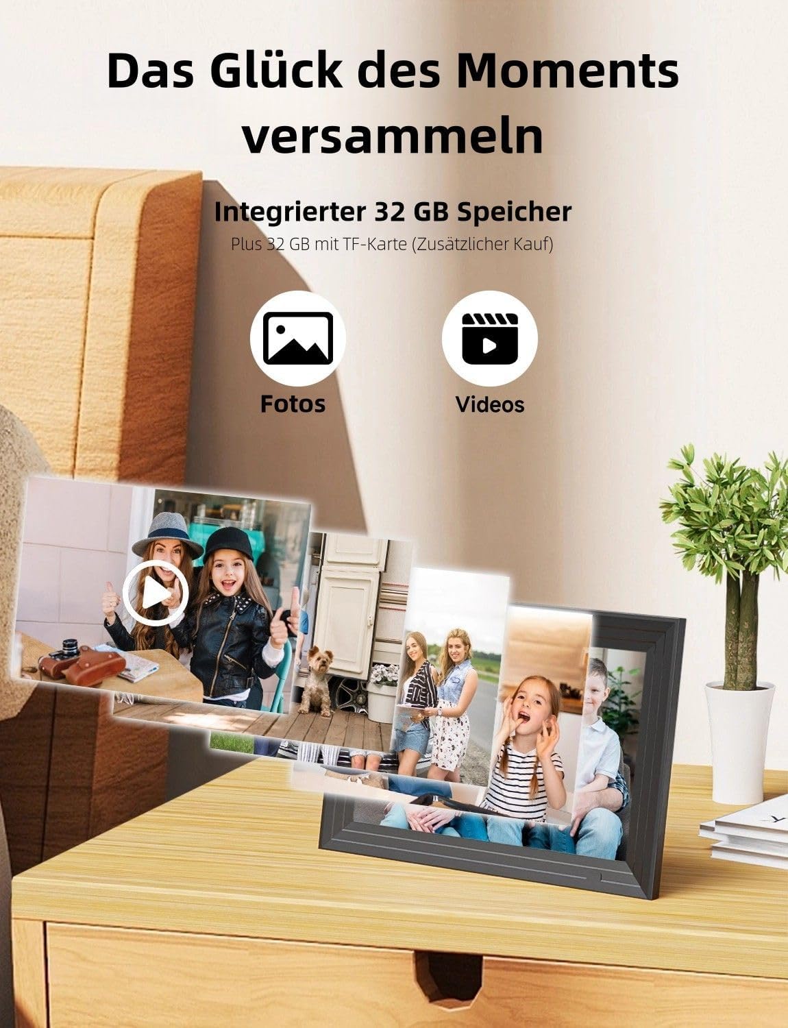 Thumbnail 1 de Luakug WLAN Digitaler Bilderrahmen 10,1 Zoll