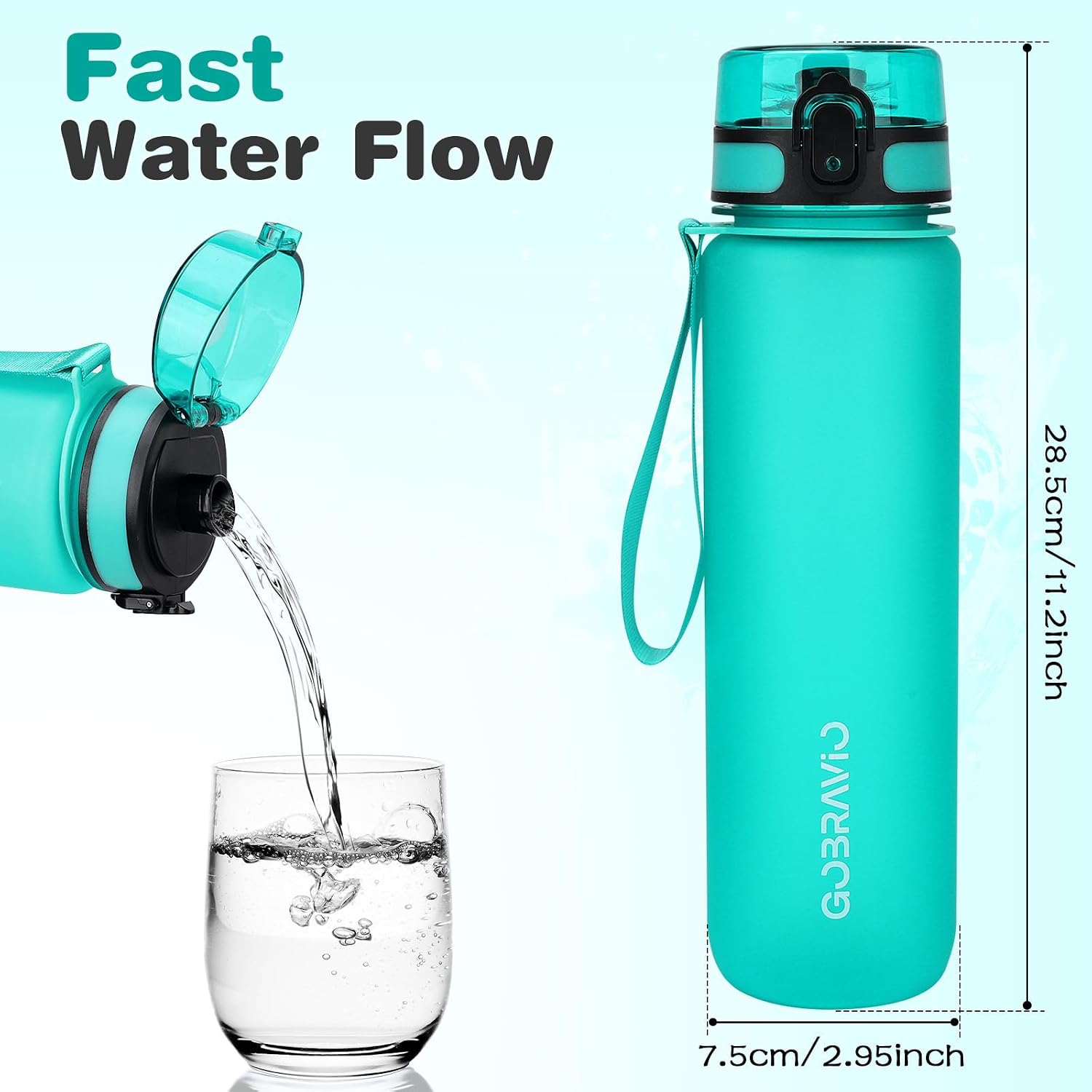 Thumbnail 3 de Gobravio 1L leakproof sports bottle