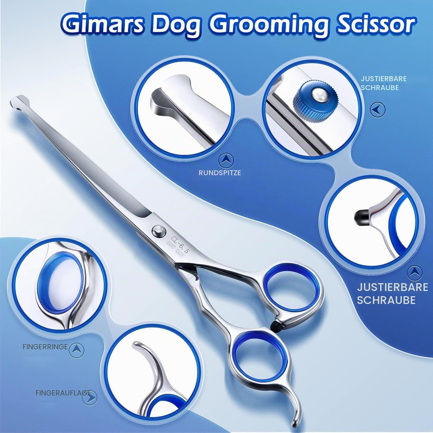 Detalle 2 de Gimars Hundepflege-Set 5-in-1 ✂