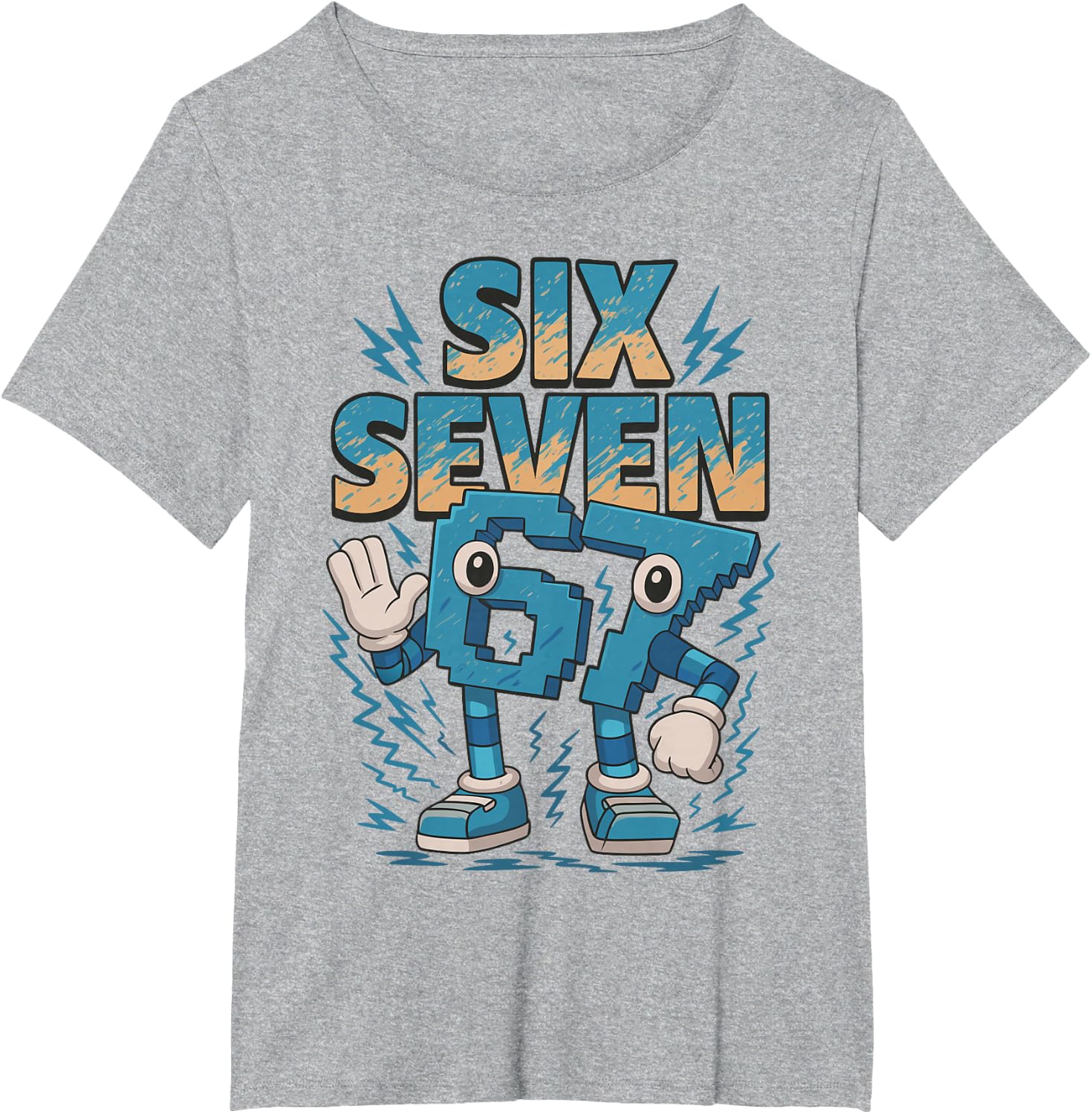 Thumbnail 4 de Kids Meme 67 Six Seven 6 7 Italian Brainrot T-Shirt