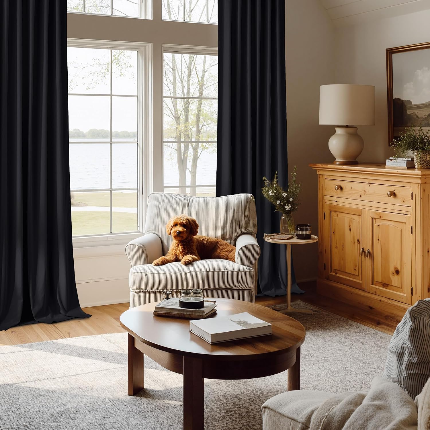 Detalle 2 de NICETOWN Velvet Curtains, 96 Inches