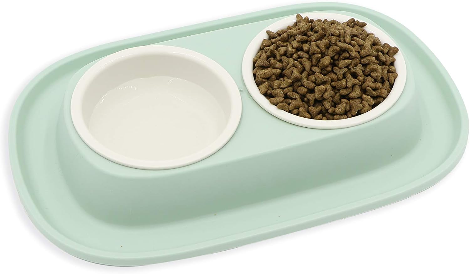 Detalle de Gamelle double amovible pour chien et chat Agrobiothers Aime (2 x 230 ml) avec support antidérapant