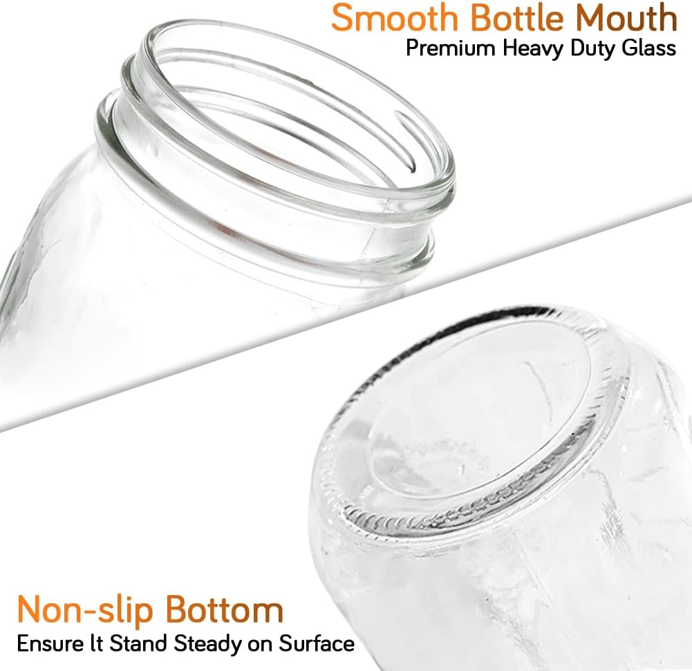 Detalle de Showvigor 2-Pack Regular Mouth Mason Jars (16oz) with Airtight Lids for Canning, Meal Prep & Preserving