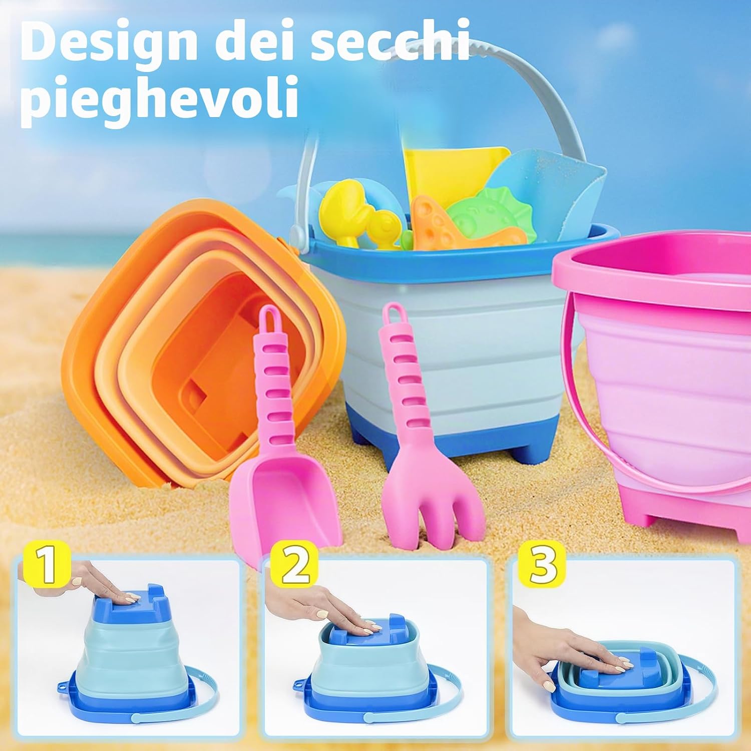 Detalle de YIMORE set giochi spiaggia 14 pezzi
