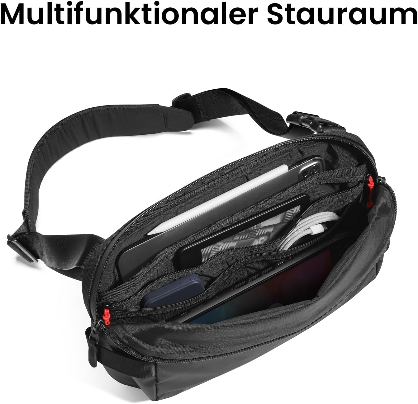 Thumbnail 3 de tomtoc Herren Schultertasche Umhängetasche 7L für 11-Zoll iPad Air M4/M3/M2, iPad Pro M5/M4 & iPad A16 – Schwarz