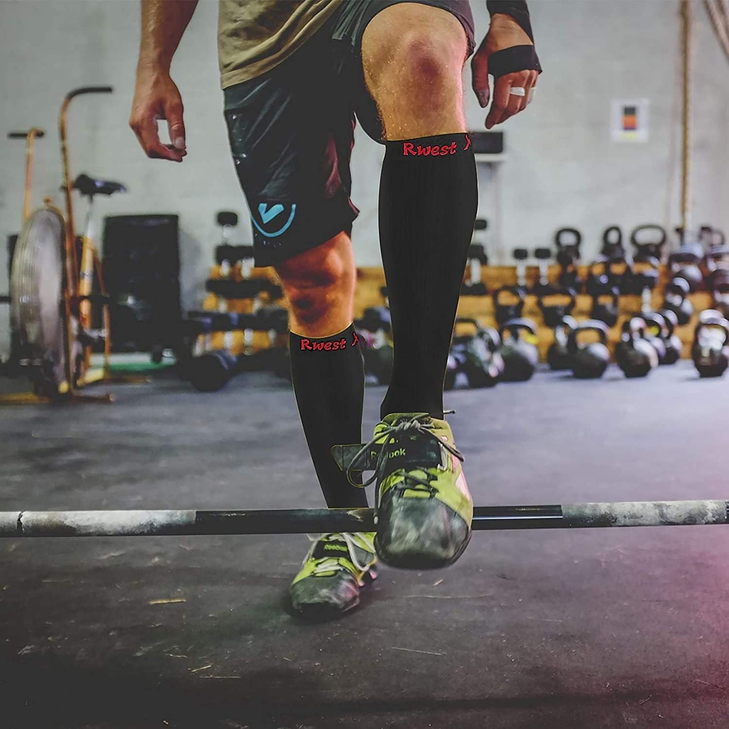 Detalle de Rwest X Calze Compressione Graduata Donna e Uomo per Sport e Giornate Prolungate