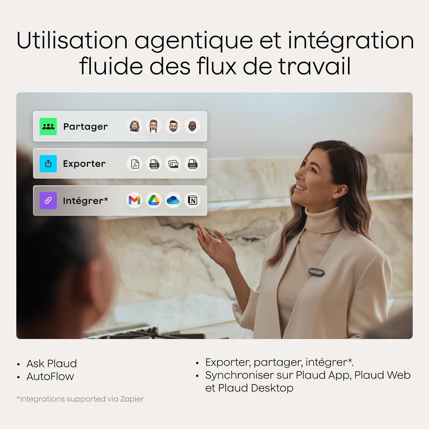 Thumbnail 6 de Plaud NotePin S – Dictaphone IA avec bouton tactile et transcription multilingue pour réunions et entretiens