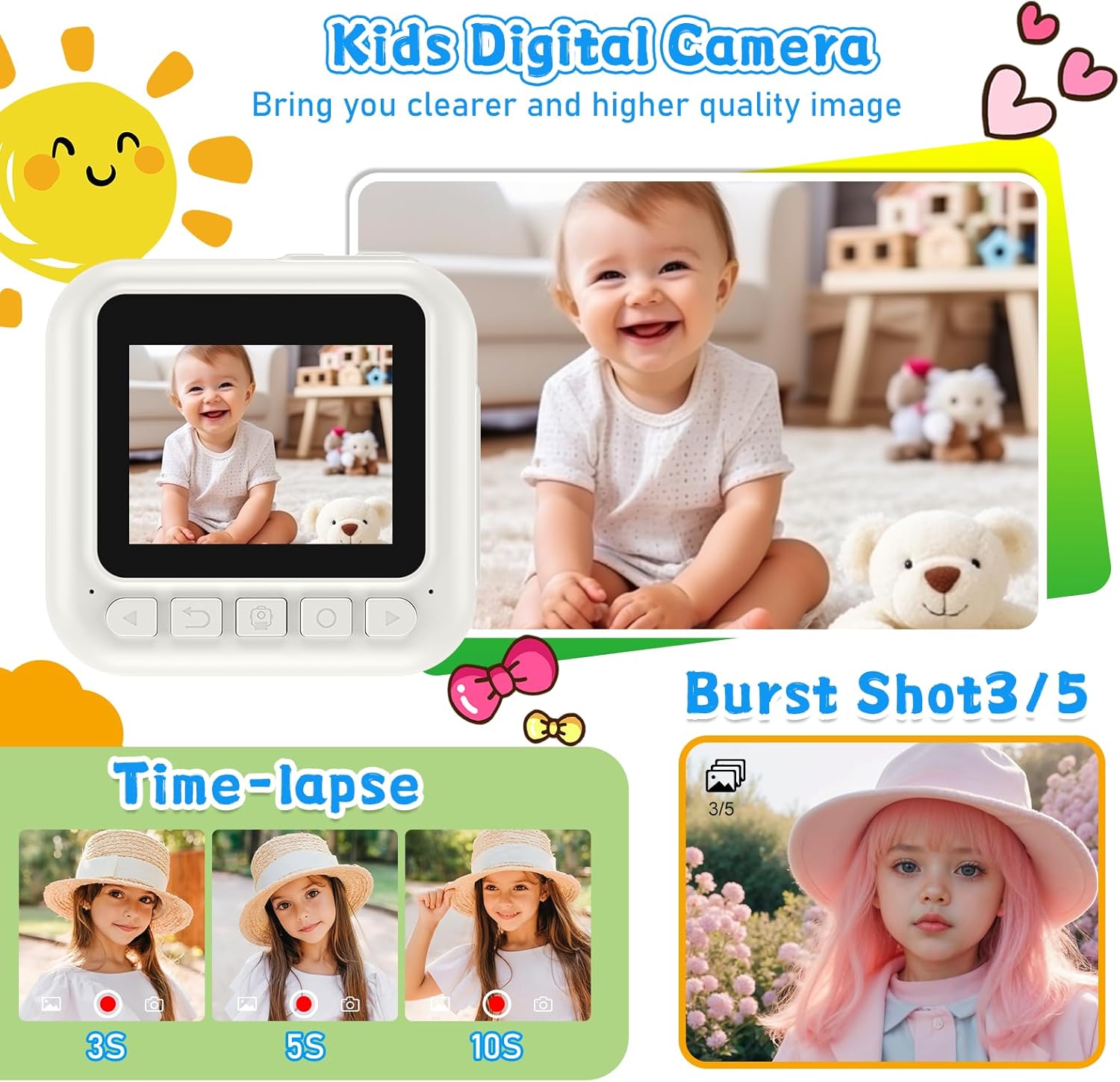 Thumbnail 2 de Dafotil Kids Camera for Boys: 1080P Instant Print in Blue