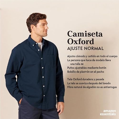 Detalle 2 de Chemise Amazon Essentials homme oxford une poche ⚙
