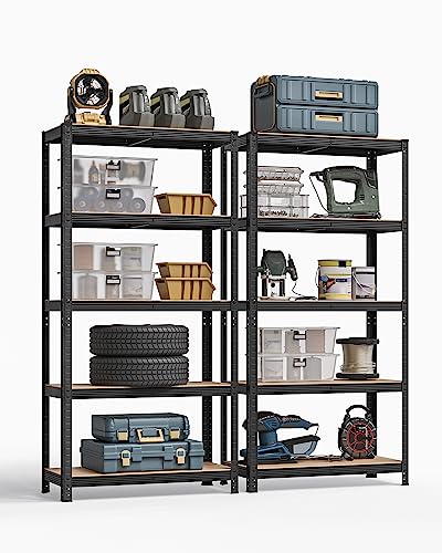 Thumbnail 8 de SONGMICS Schwerlastregal 2er-Set 90 × 40 × 180 cm – stabil, verstellbar, ideal für Keller und Garage
