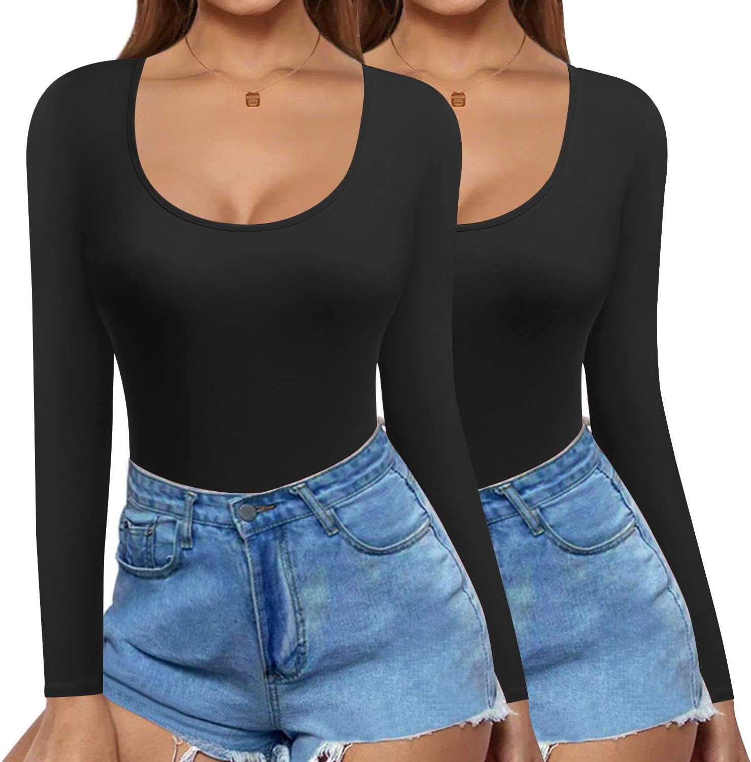 Detalle de Ekouaer Tshirt thermique manches longues 2 paires