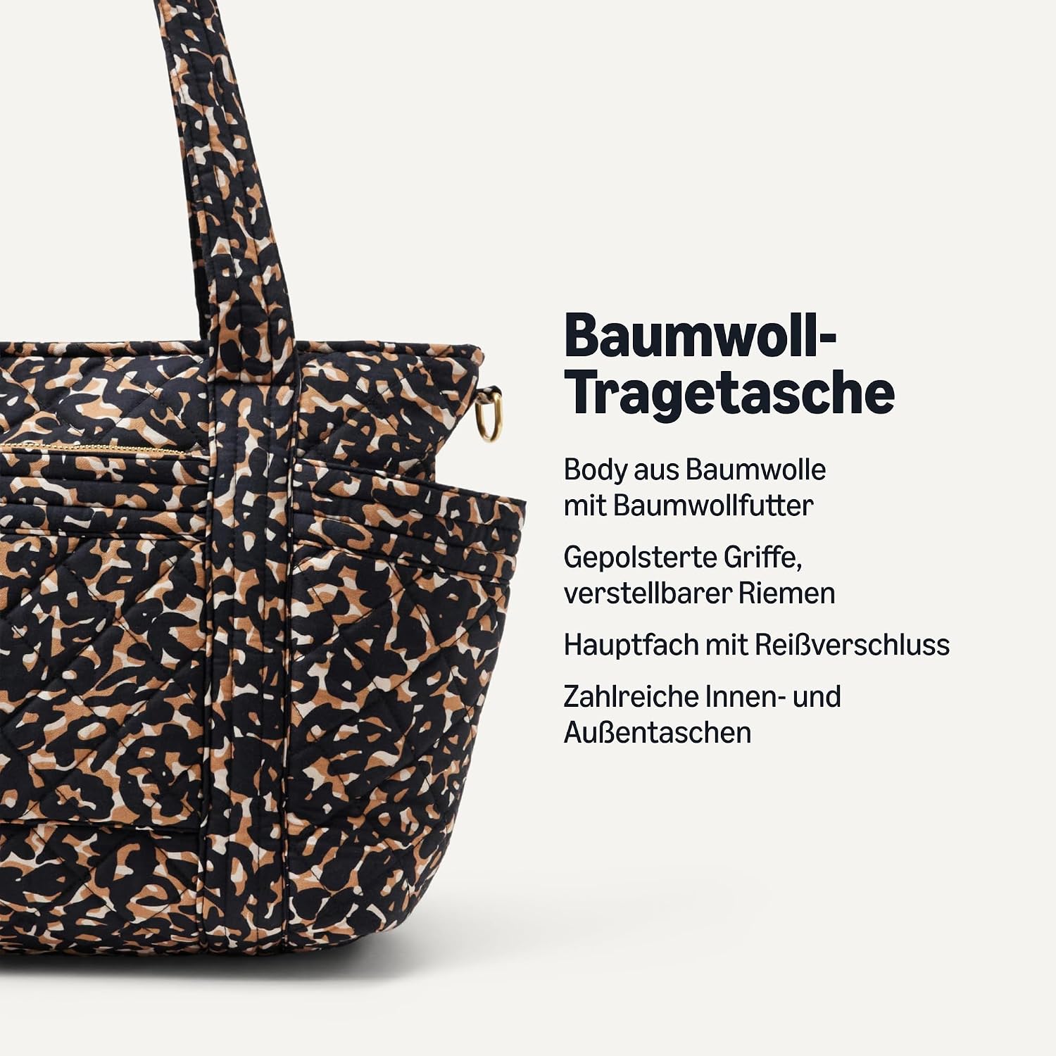 Thumbnail 2 de Amazon Essentials Damen Gesteppte Handtasche aus Baumwolle – robust und alltagstauglich