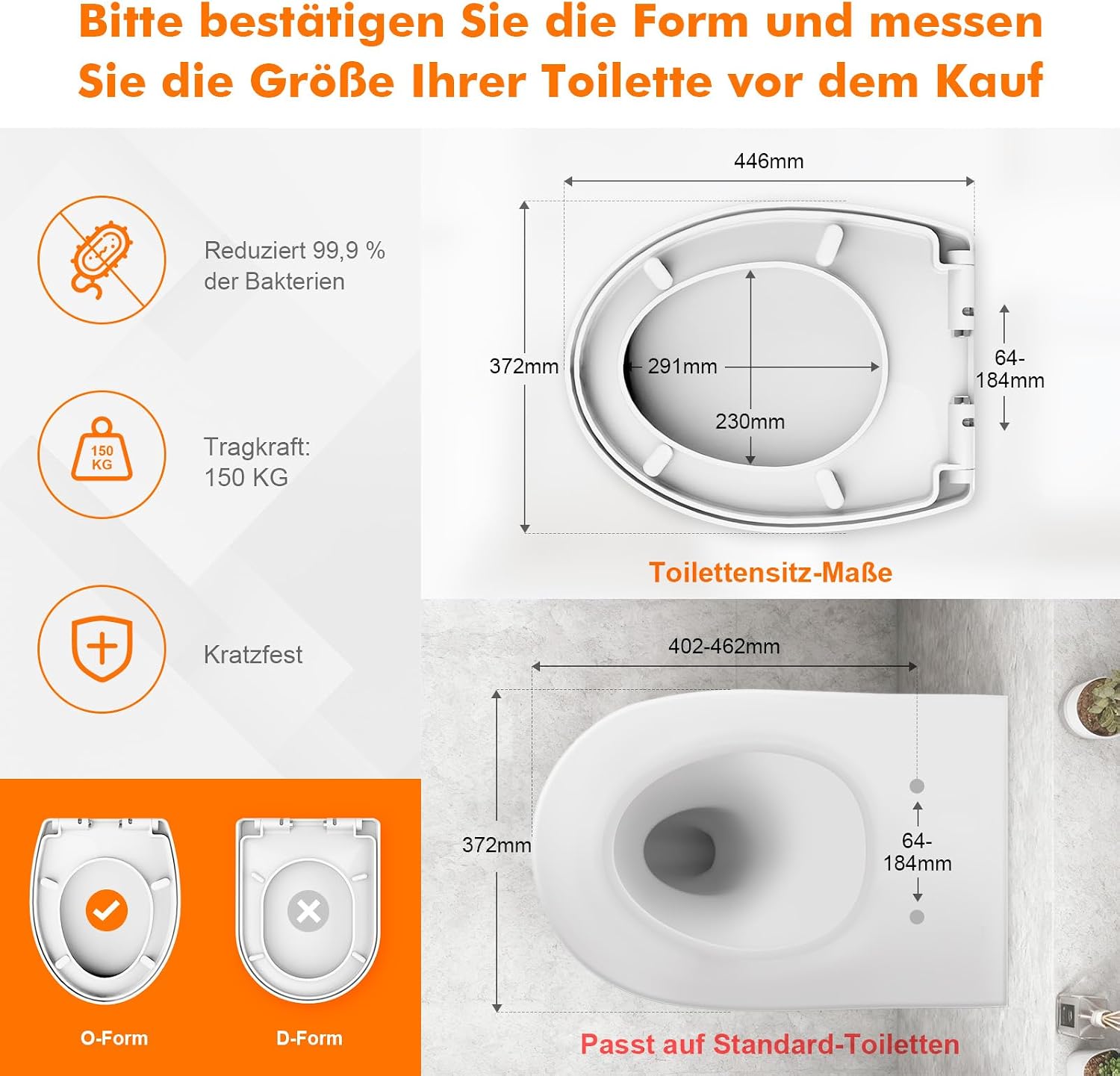 Thumbnail 2 de Ibergrif M41002 Toilettendeckel 150 kg 🚽