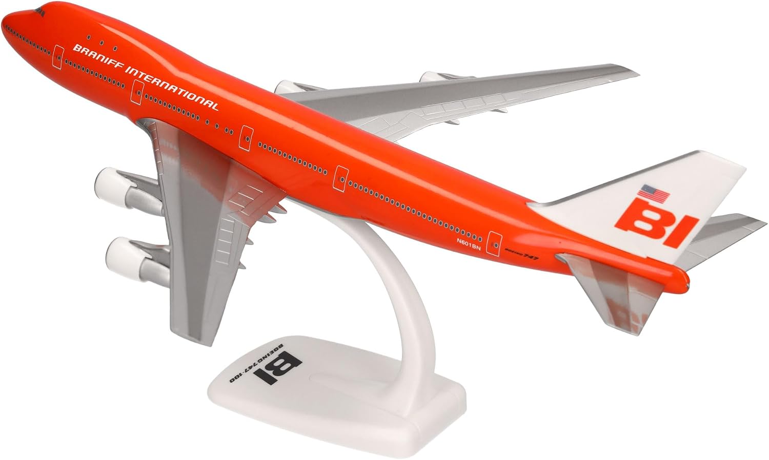 Detalle 2 de Herpa 614146 Snapfit – model Boeing 747-100 „Big Pumpkin” 1:250