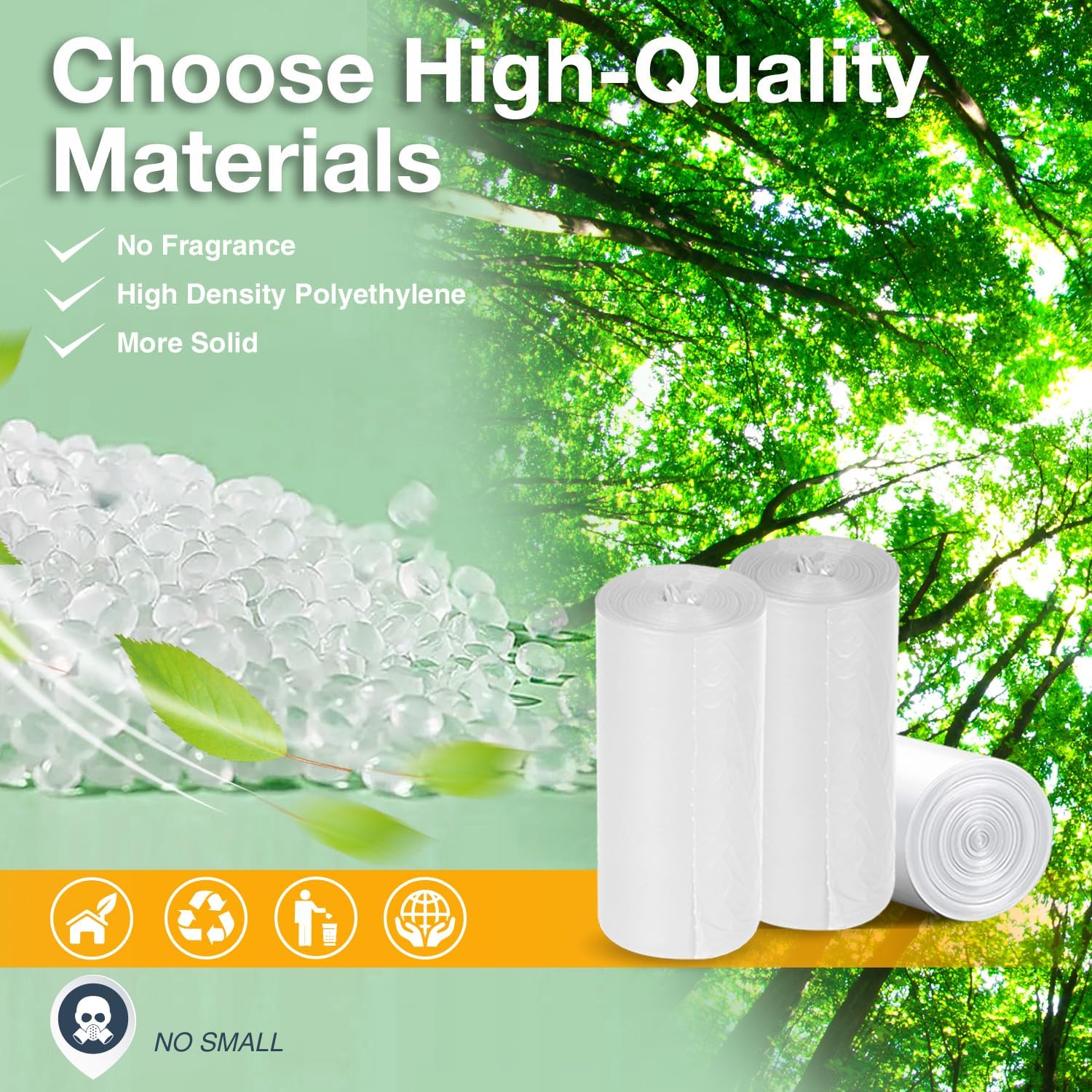 Thumbnail 4 de Ginkgo 150-Count Garbage Bags, 30 L/8 Gallon, Unscented HDPE