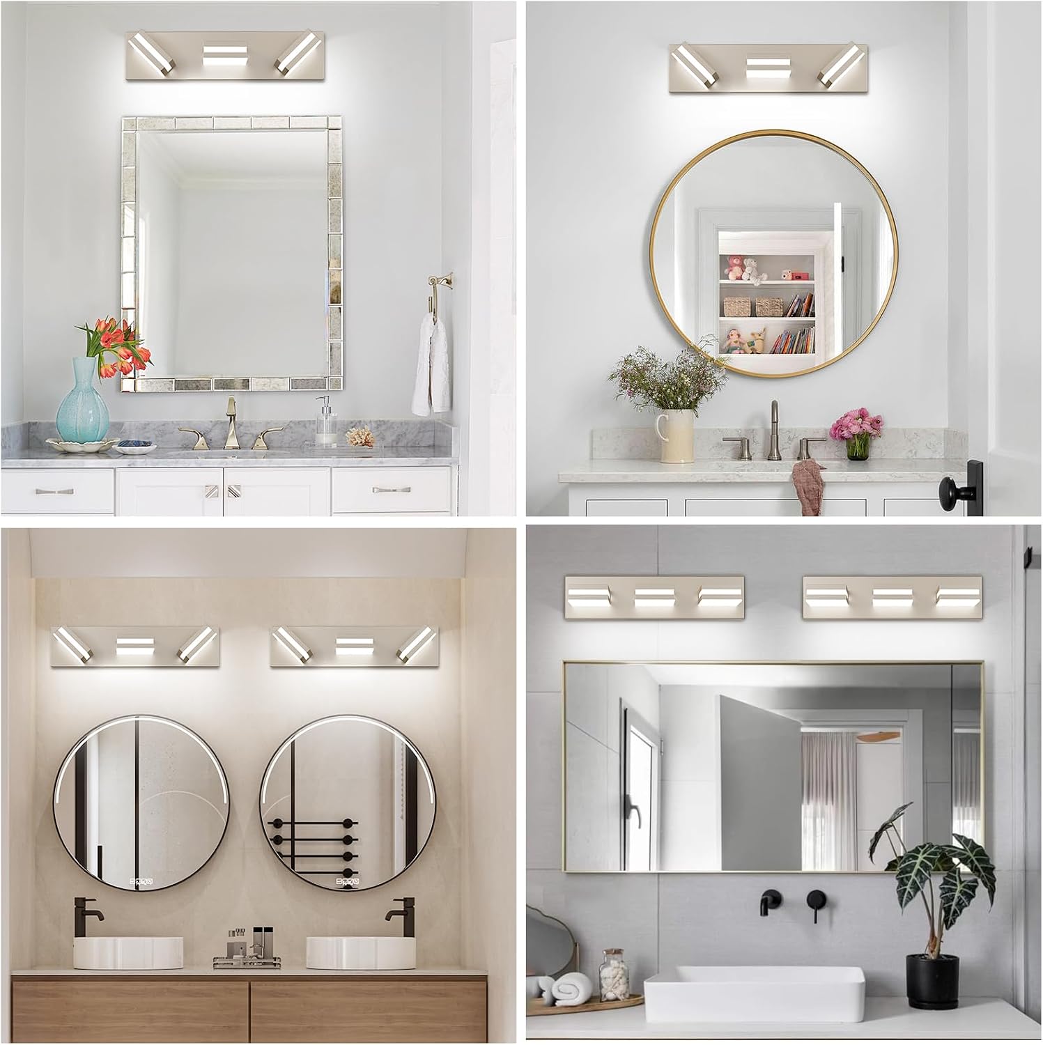 Thumbnail 6 de Leifod 3T-NI 16-Inch 3-Light LED Vanity Light, Dimmable, Brushed Nickel