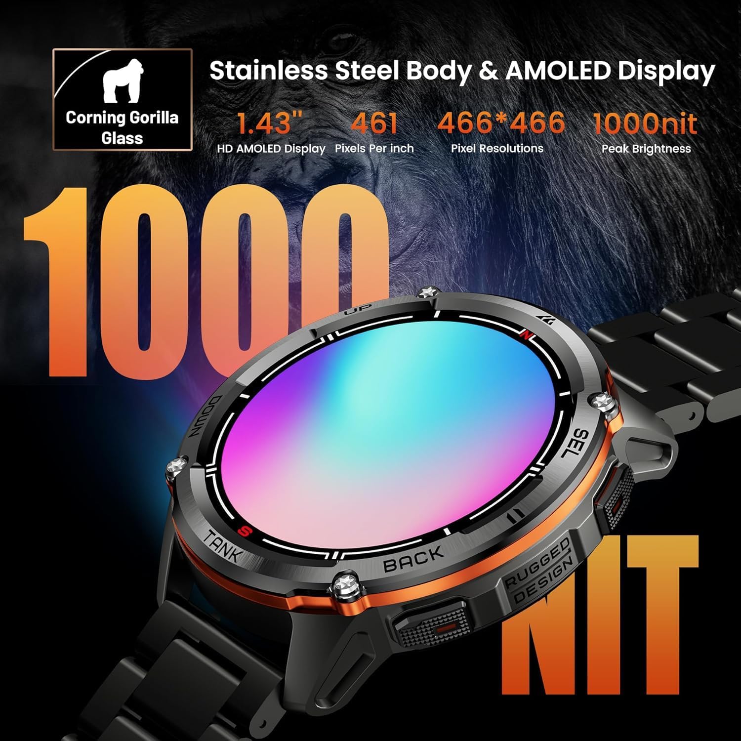 Thumbnail 6 de KOSPET TANK T3 Ultra 2 1.43" rugged smartwatch