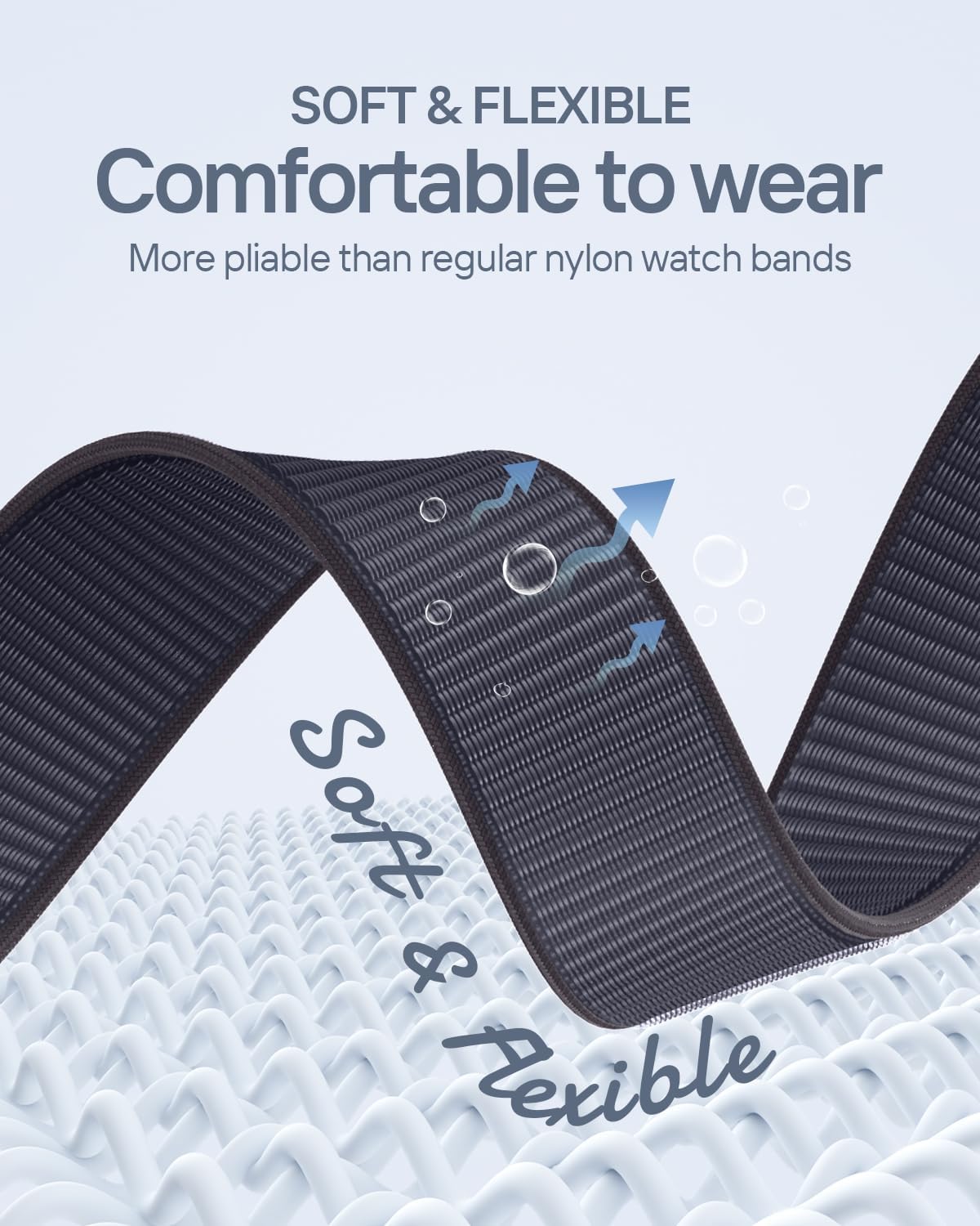 Thumbnail 1 de Yoohoo Nylon Sport Loop Two-Pack for Apple Watch (38mm–49mm): Comfortable, adjustable bands