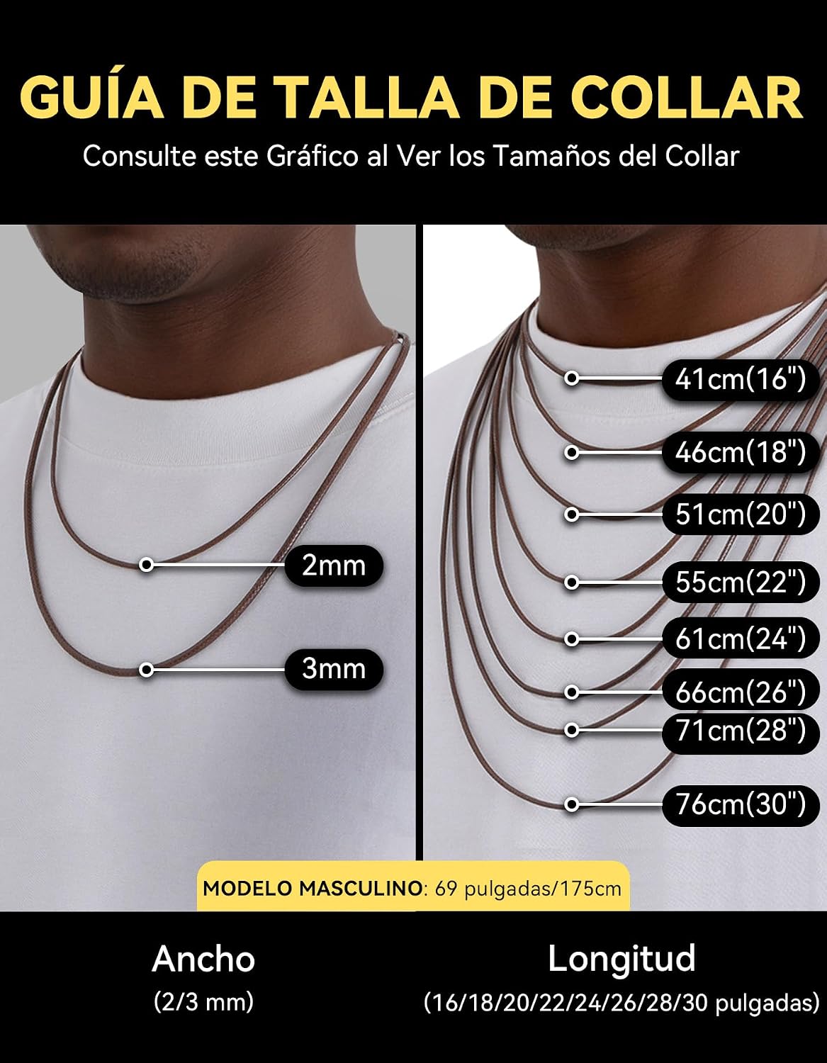 Thumbnail 5 de ChainsHouse Collar de Cuero 61 cm