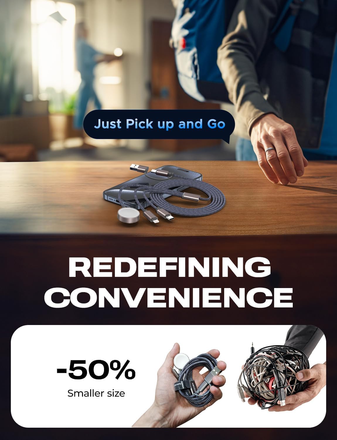 Thumbnail 5 de Amasuki Multi Charging Cable (USB-C/A PD20W) for Apple Watch & iPhone