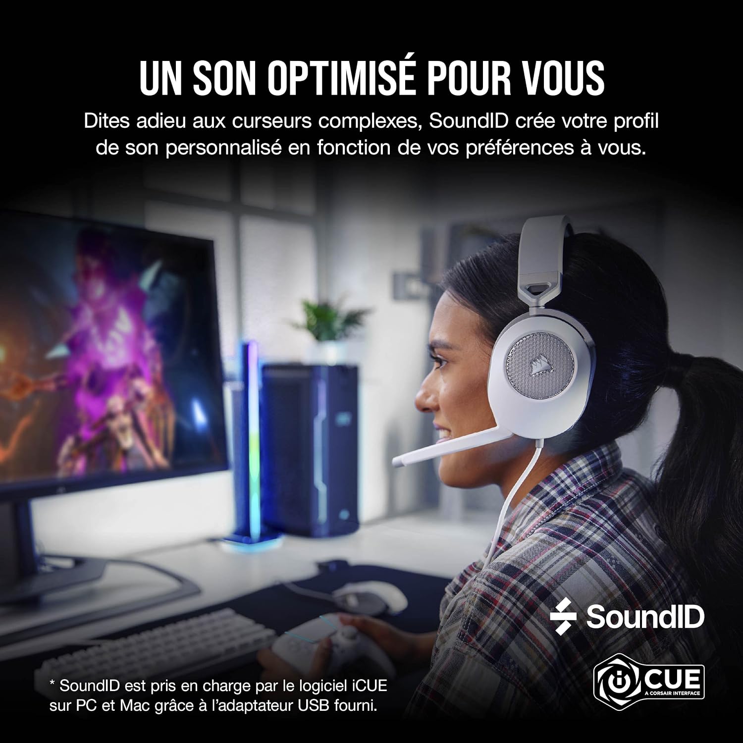 Thumbnail 1 de Corsair HS65 Surround, casque gaming 7.1