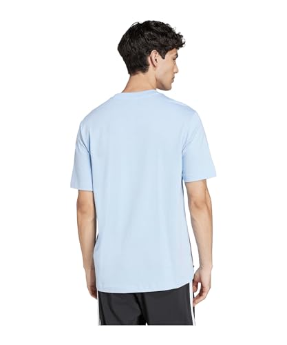Thumbnail 2 de adidas Hombre Essentials Small Logo Single Jersey Shirt – Glow Blue/Black (S)