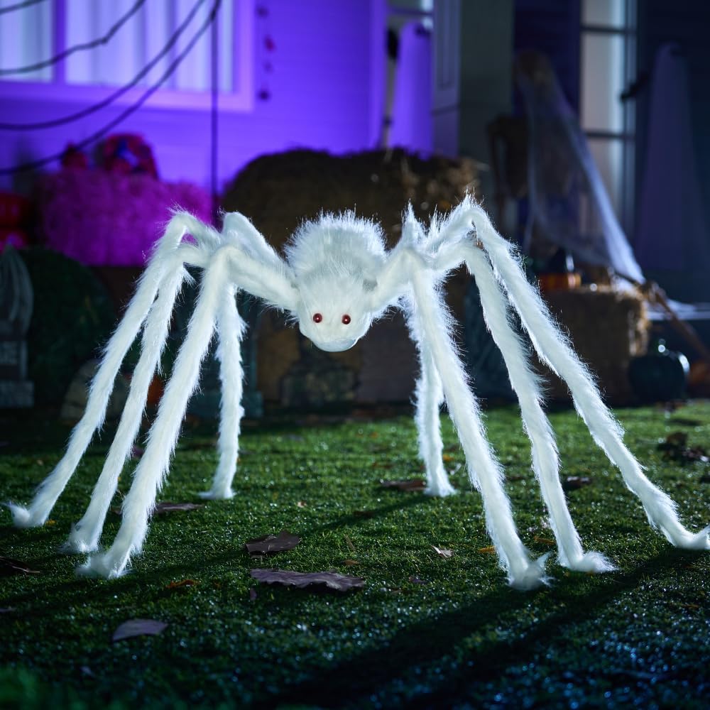 Detalle 2 de JOYIN 16676 White Giant Halloween Spider Decoration, 43-Inch Wide