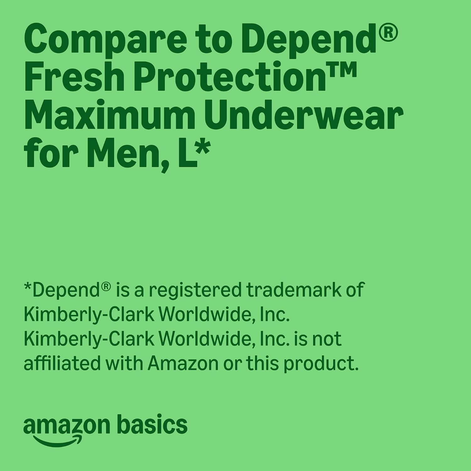 Detalle 1 de Amazon Basics Incontinence Underwear L 54-pack