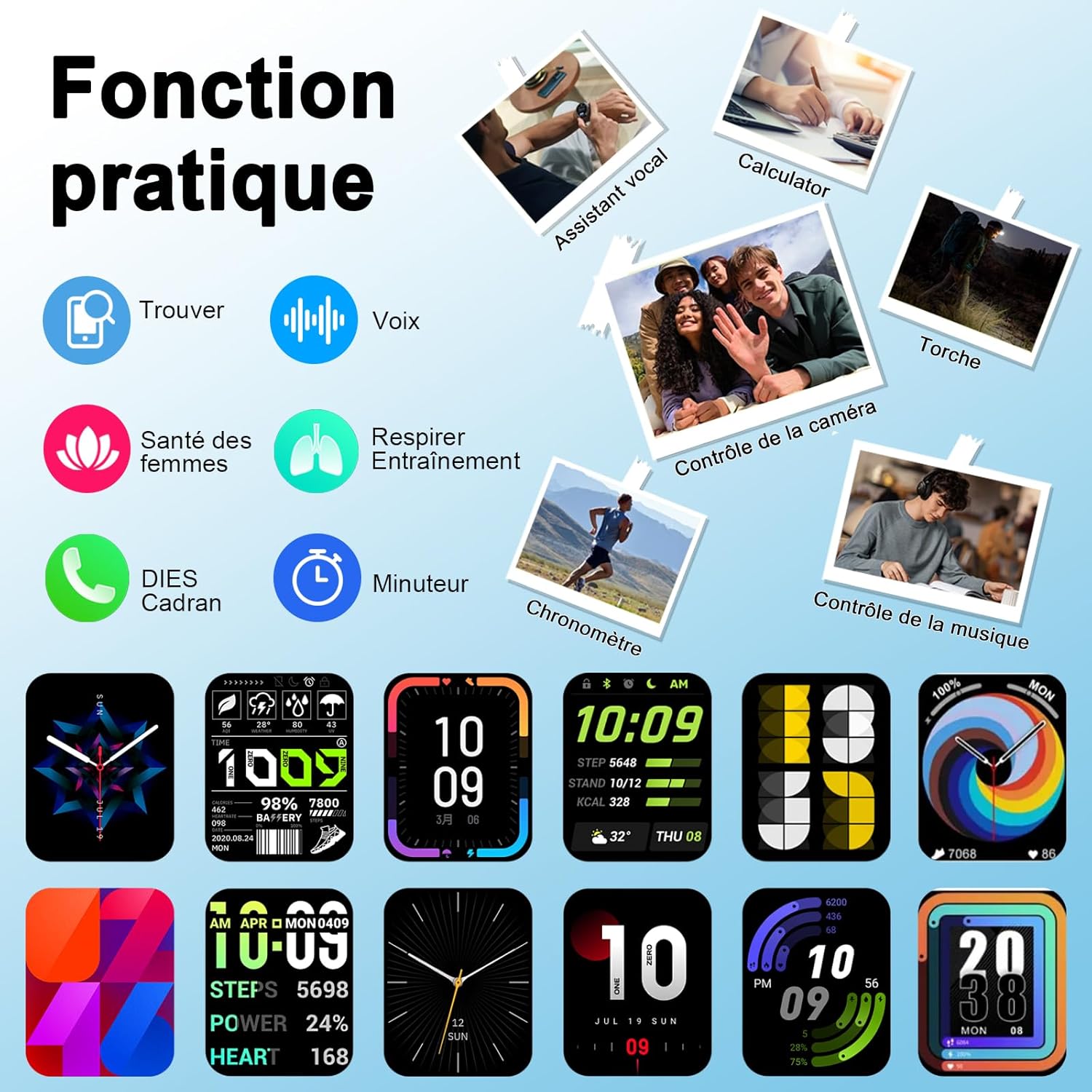 Thumbnail 6 de Montre Connectée 1.91'' – Appels Bluetooth, 110+ modes sportifs et IP68