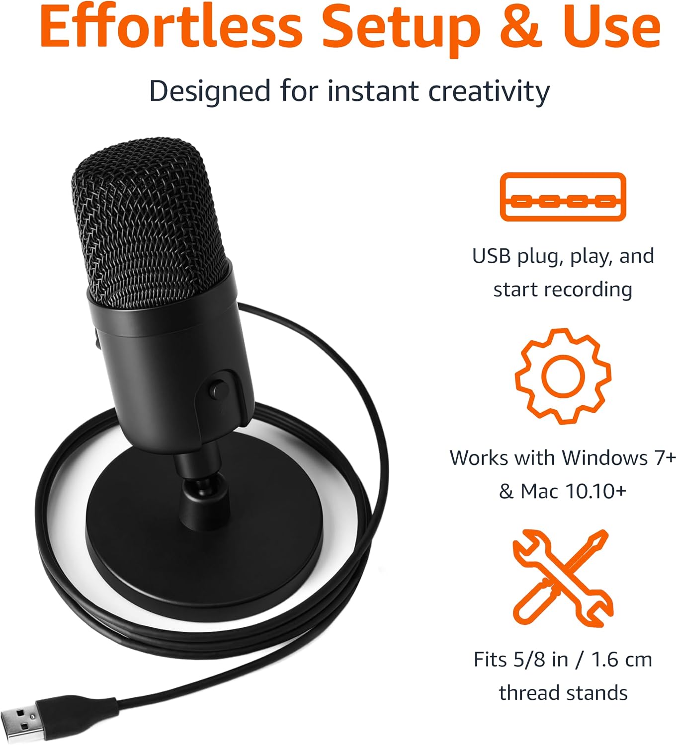 Thumbnail 2 de USB condenser mic for streaming, 14mm diaphragm
